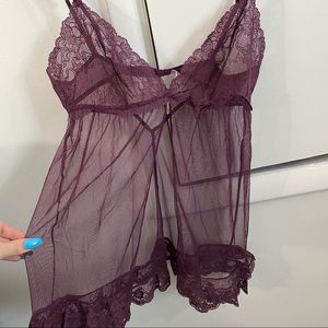 Victoria’s Secret Purple Lace Lingerie Top Size Medium
